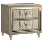 Lorient 5-piece Queen Bedroom Set Ivory and Camel