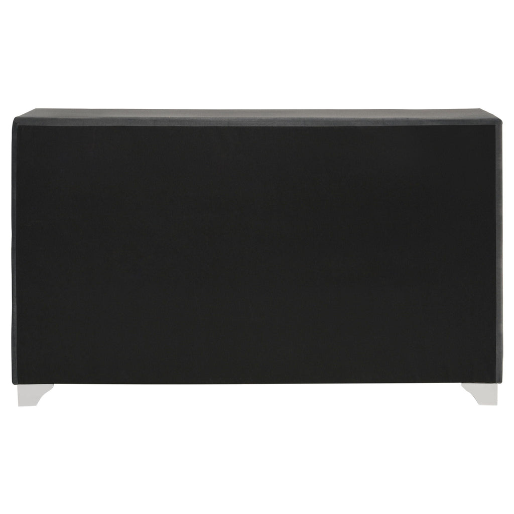 Melody 6-drawer Upholstered Dresser Grey