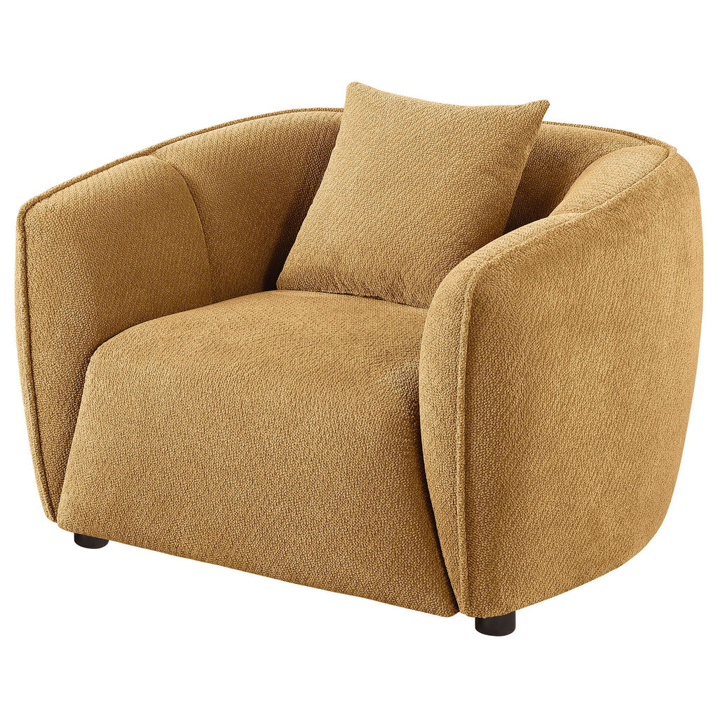 Aleisha Fabric Upholstered Accent Chair Mustard Yellow