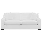 Ashlyn 3-piece Upholstered Sloped Arm Sofa Set White
