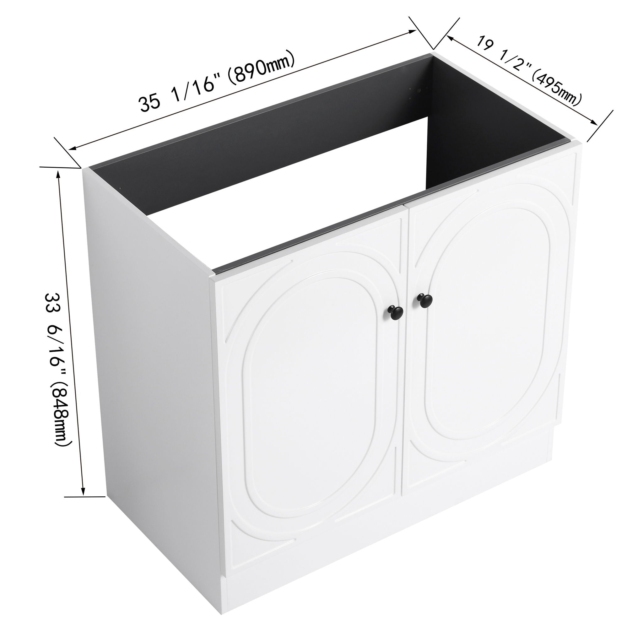 Modern Freestanding Bathroom Vanity With Soft Close Cabinet Doors