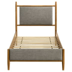 Mason 46-inch Twin Panel Platform Bed Grey and Light Brown