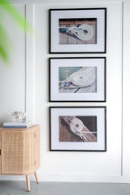 Rope Wall Art With Frame, Wall Decor For Living Room (Set of 3) - White / Black