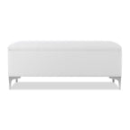 Madelyn - Modern Storage Bench - Bright White Dye