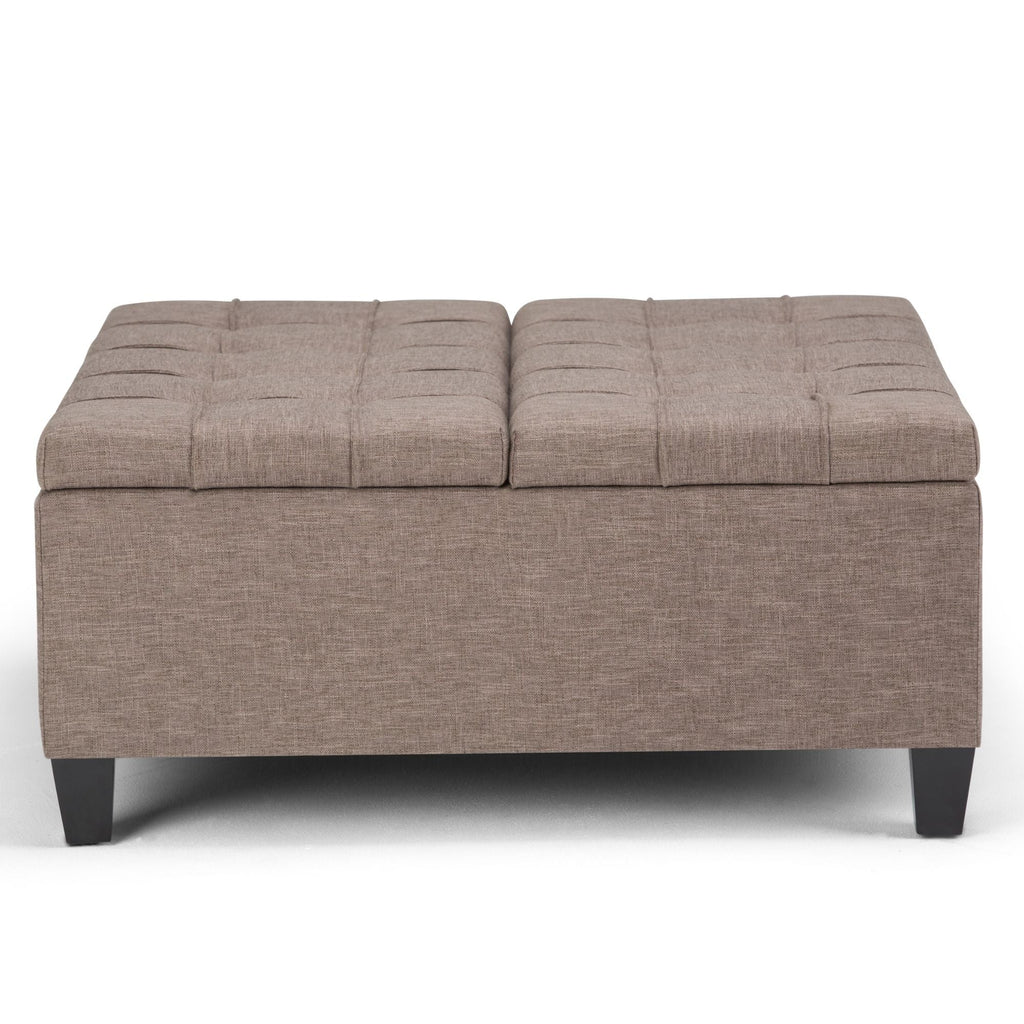 Harrison - Coffee Table Storage Ottoman - Tanners Brown
