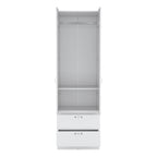 Armoire Organiser, Two Shelves, Rod, Double Door Cabinet Armoire