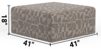 Zeke - Cocktail Ottoman - Cloud