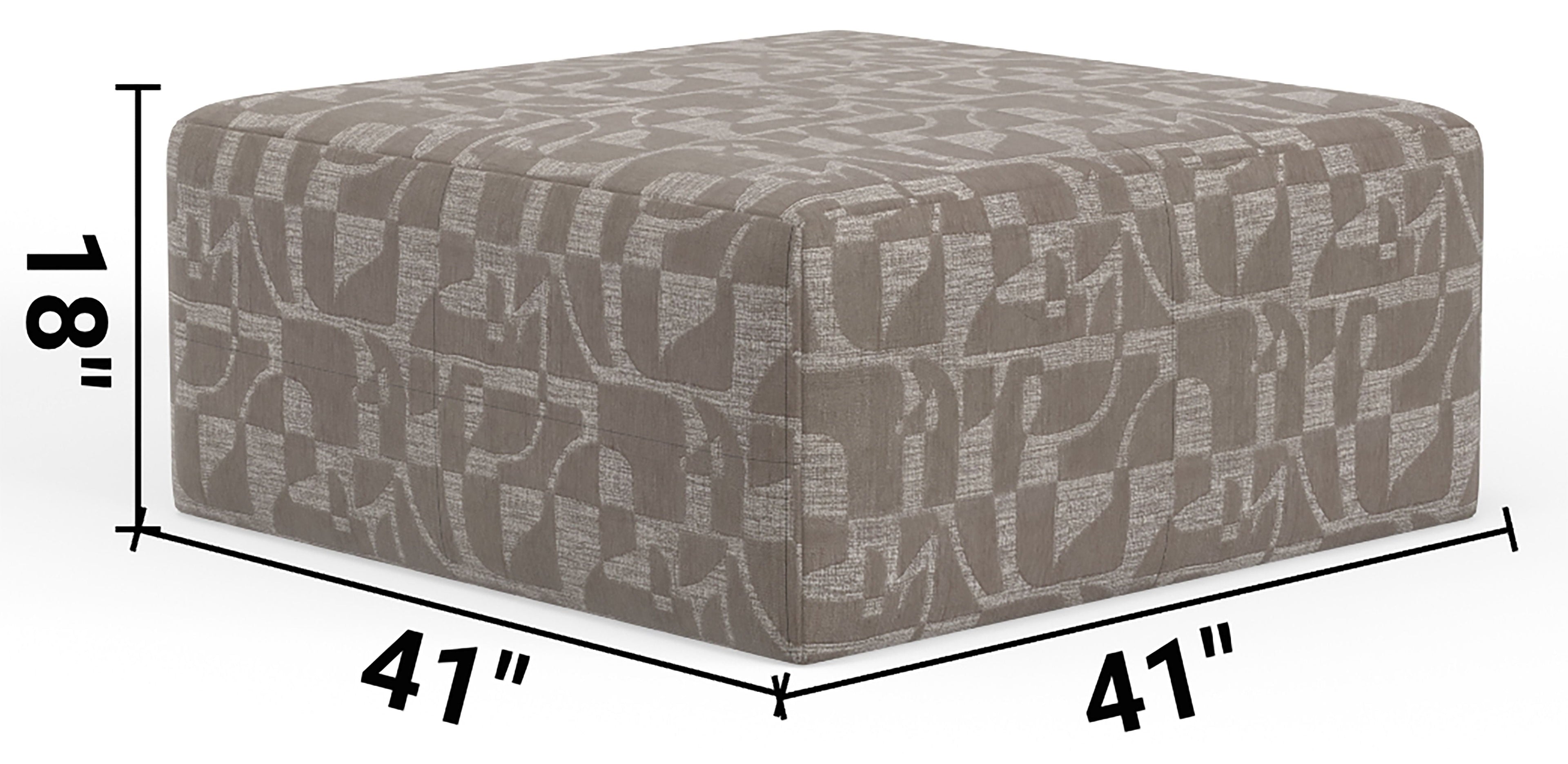Zeke - Cocktail Ottoman - Cloud