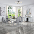 Lanton - Side Chair (Set of 2) - Gray Linen & Antique White