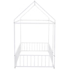 Metal Bed House Bed Frame With Fence