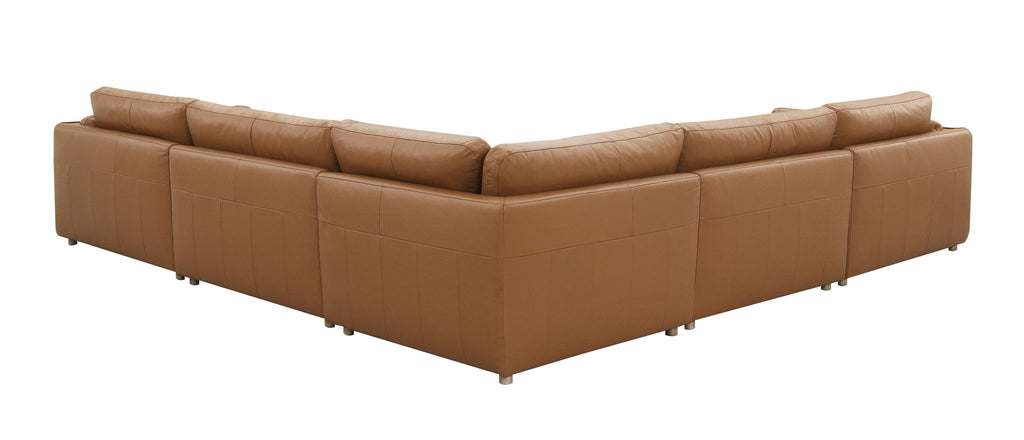 Brighton - Top Grain Modular Sectional - Brown