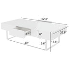 Rectangular Coffee Table With Hidden Storage