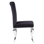 Fabiola - Side Chair (Set of 2) - Black Fabric & Stainless Steel