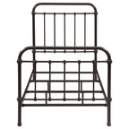 Livingston Metal Twin Open Frame Bed Dark Bronze
