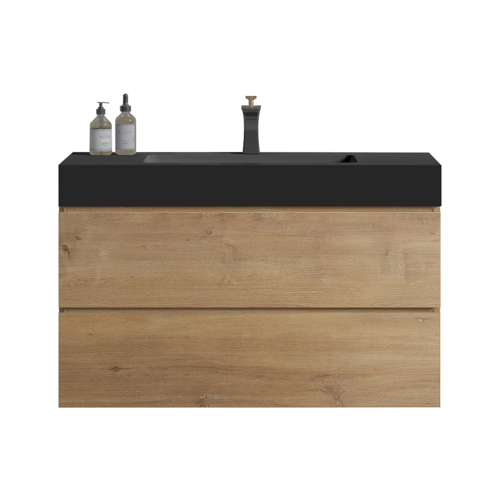 Alice - Bathroom Vanity With Sink, Large Storage, Wall Mounted
