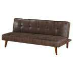 Jenson Upholstered Tufted Convertible Sofa Bed Dark Coffee