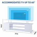 TV Stant With LED And Large Side Cabinet