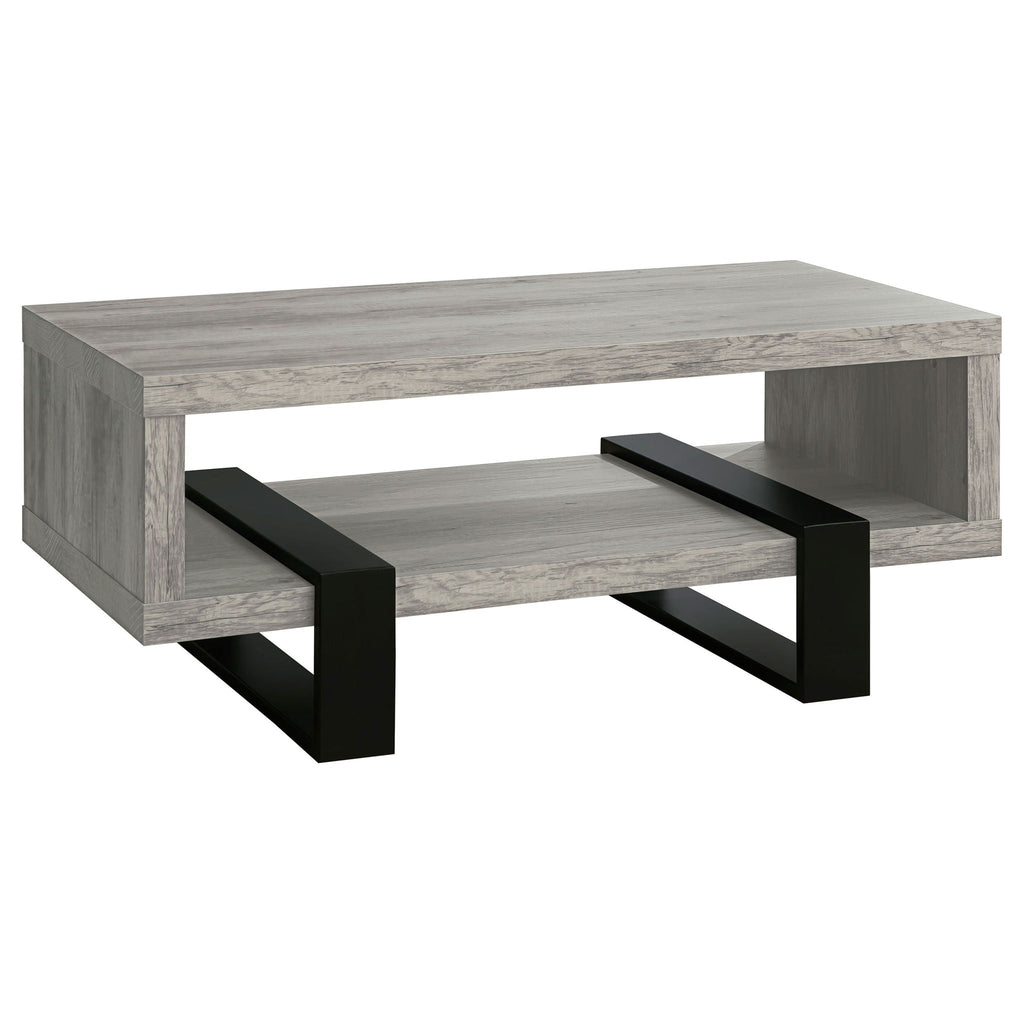 Dinard Engineered Wood Cocktail Coffee Table Grey Driftwood