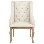 Brockway Upholstered Arm Chair Barley Brown (Set of 2)