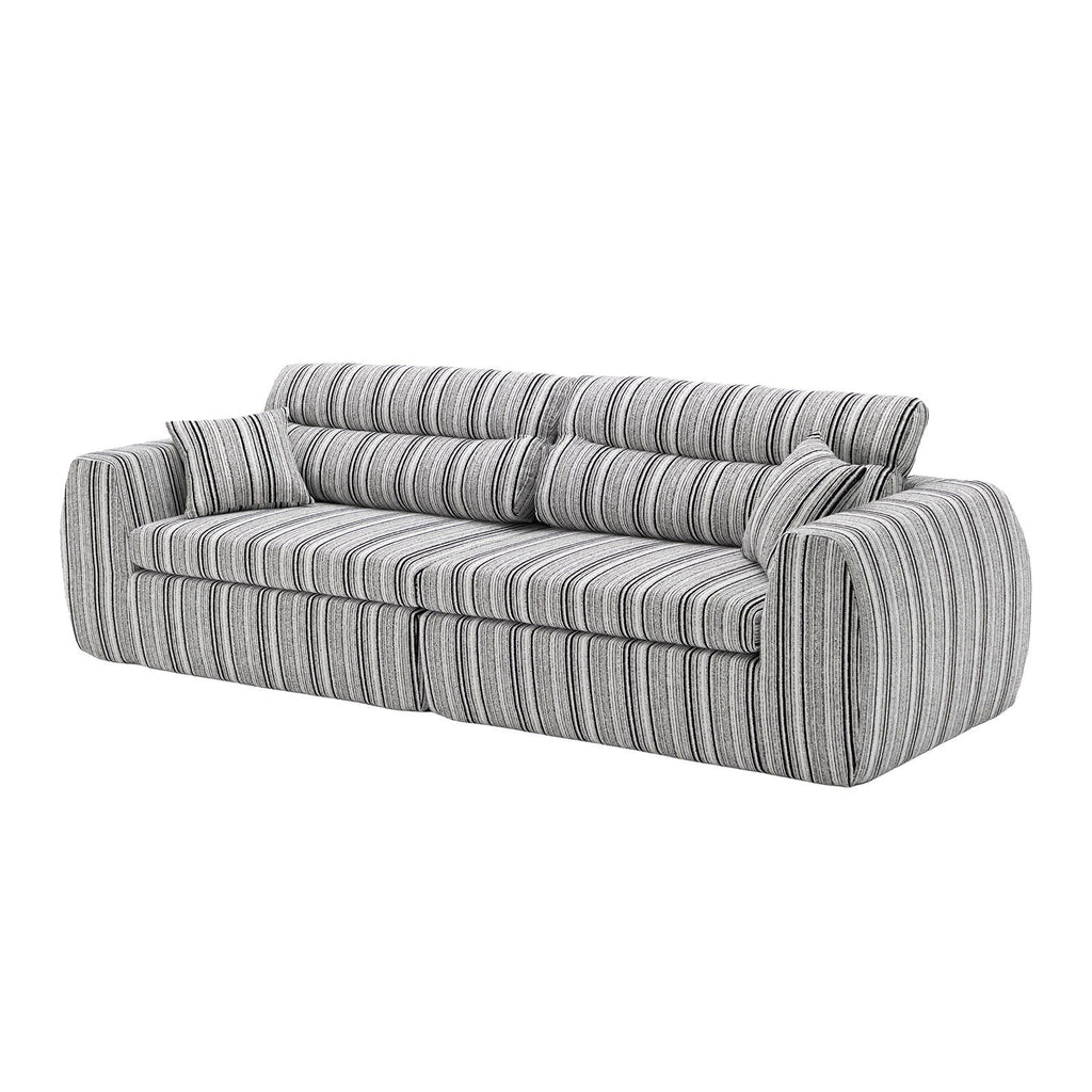 3 Seater, Couch With Throw Pillows For Living Room
