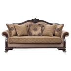 Chateau De Ville - Sofa With 5 Pillows (Same Lv01588) - Fabric & Espresso