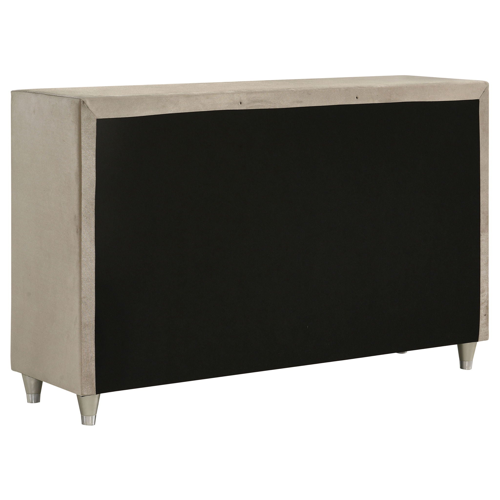 Antonella 7-drawer Upholstered Dresser Ivory and Camel