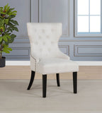 Baney Fabric Upholstered Dining Side Chair Cream and Black