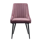 Riley - Side Chair (Set of 2) - Pink Fabric & Black