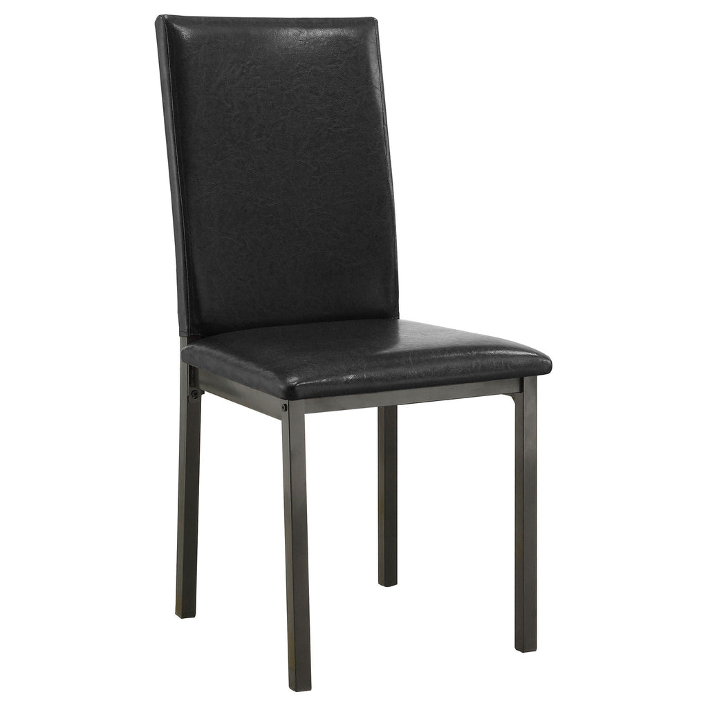 Garza Upholstered Dining Side Chair Dark Brown (Set of 2)
