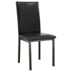Garza Upholstered Dining Side Chair Dark Brown (Set of 2)