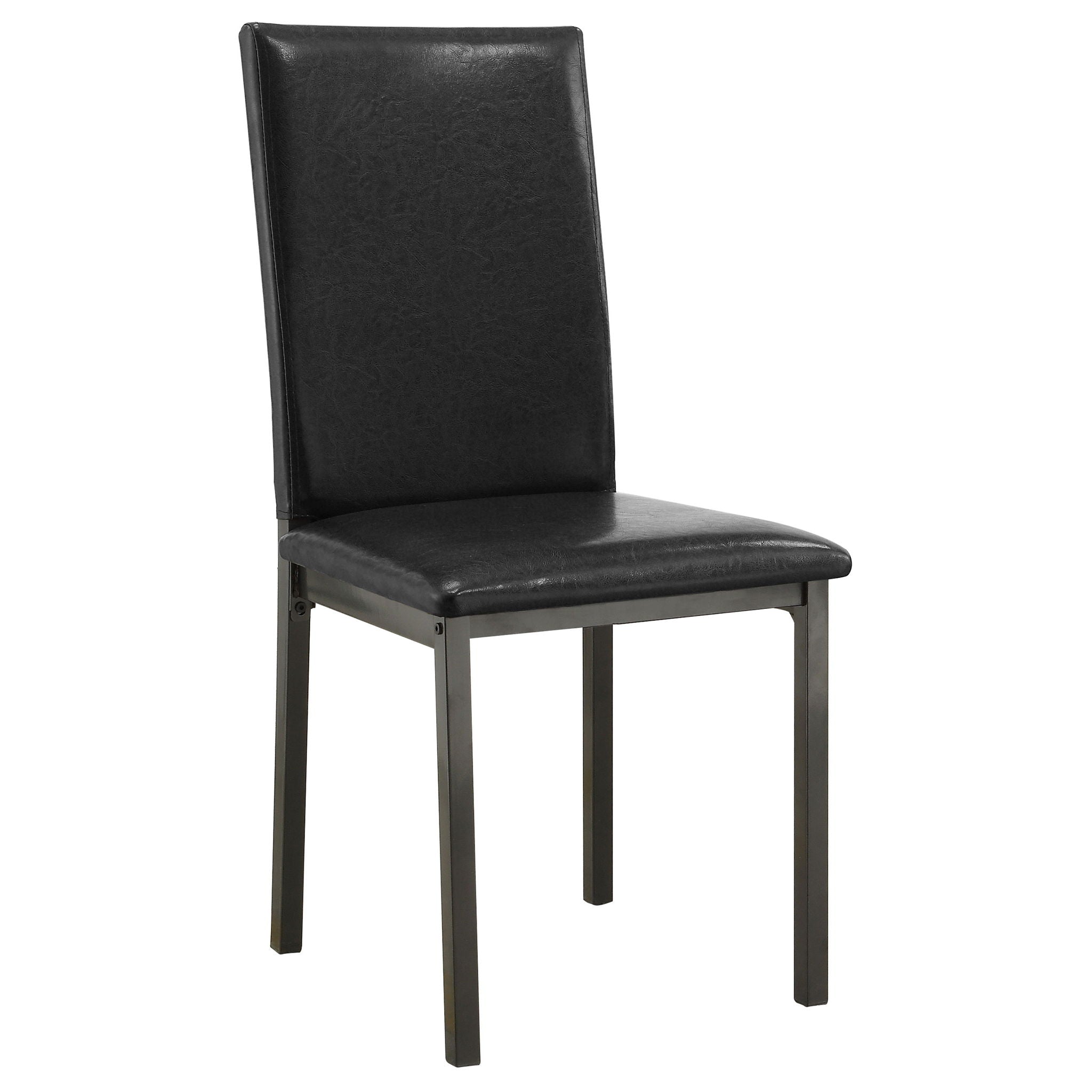 Garza Upholstered Dining Side Chair Dark Brown (Set of 2)