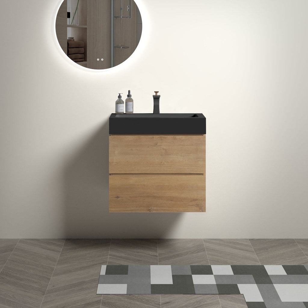 Alice - Bathroom Vanity With Sink, Large Storage, Wall Mounted