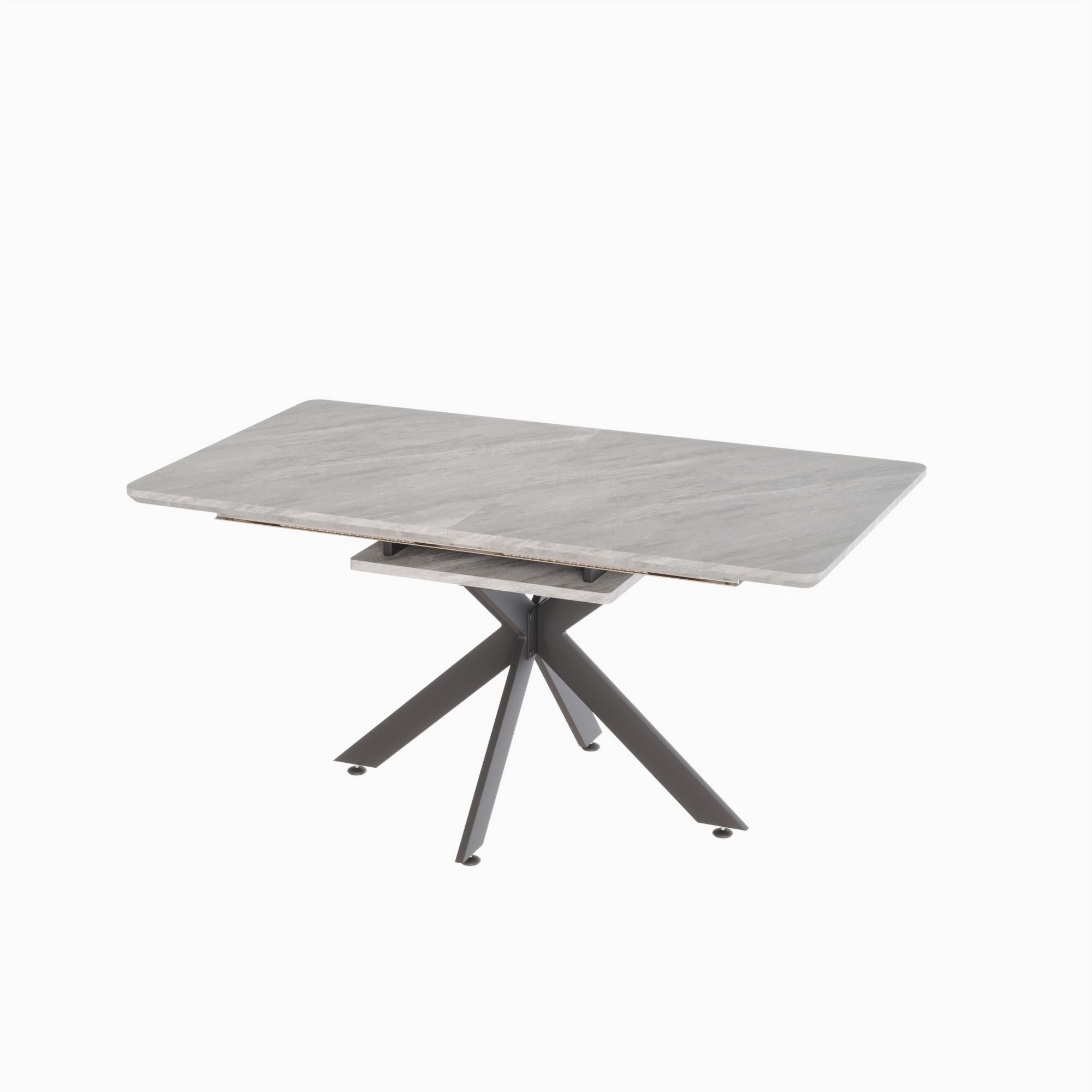 Modern Mid-Century Dining Table Set With Extendable Design