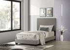 Dorian Fabric Upholstered Twin Panel Bed Taupe