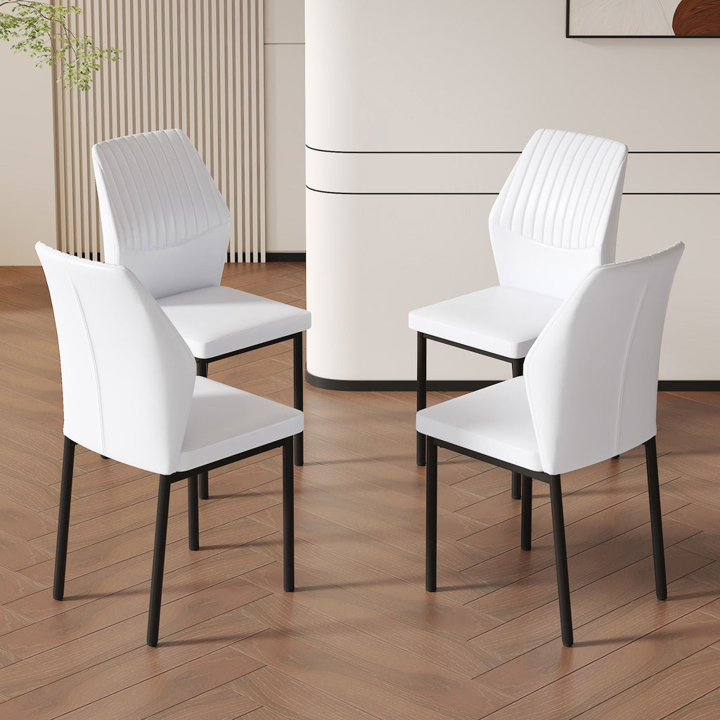Ergonomic Simple Chair With Metal Leg
