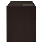 Halston 47-inch 2-drawer Office Desk with Cabinet Cappuccino