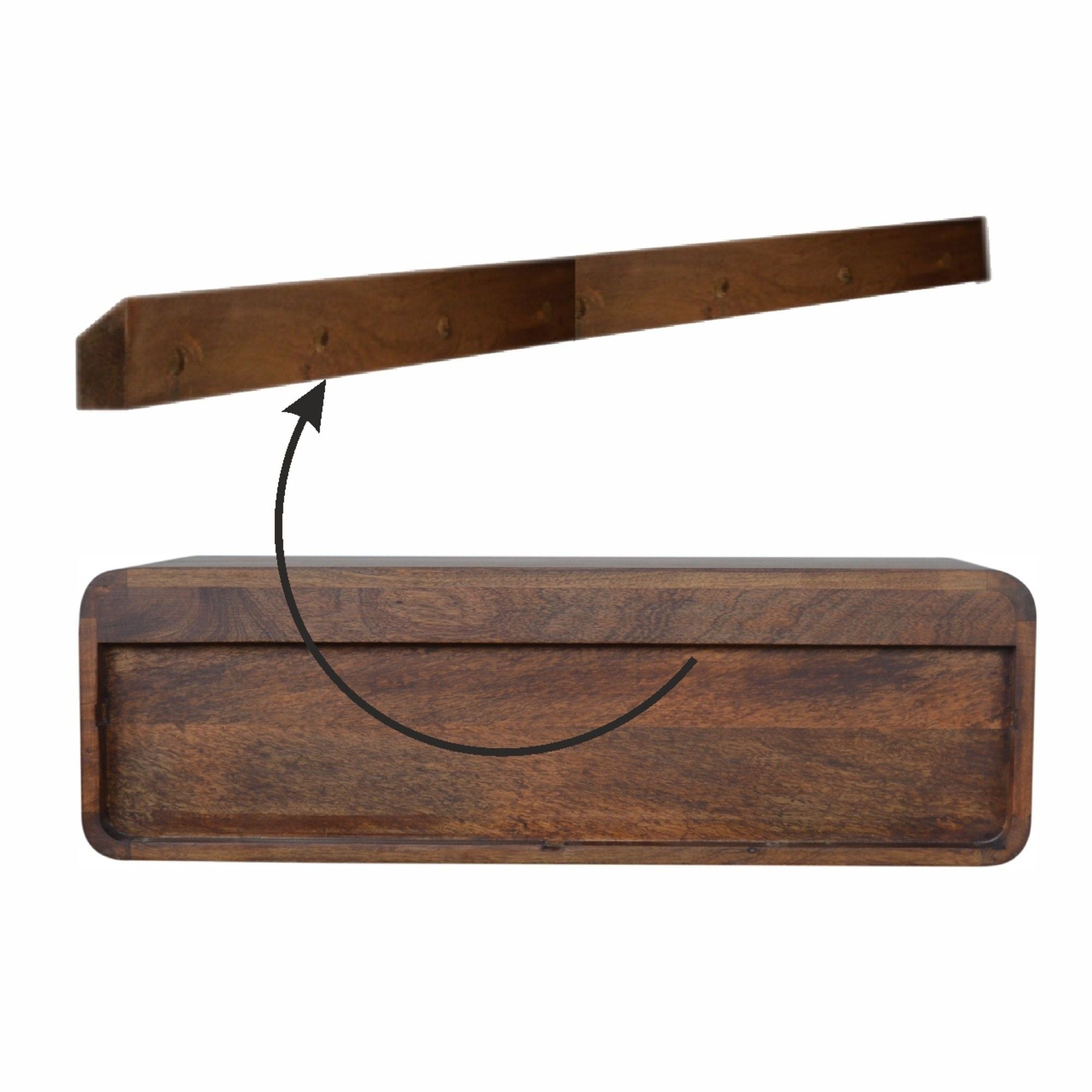 Floating Open Console - Chestnut