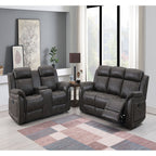 Steban - Console Reclining Loveseat - Gray