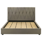 Delsea Upholstered Eastern King Platform Bed Light Brown