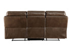 Aashi - Leather Gel Match Recliner Sofa - Brown