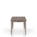 Rustic Dining Table 2 Storage Drawers And Leaf - Gray