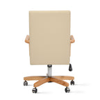 Dumont - Modern Farmhouse High Back Executive Home Office Chair - Neutral Cream Beige / Natural