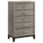 Valen 5-drawer Bedroom Chest of Drawers Light Taupe