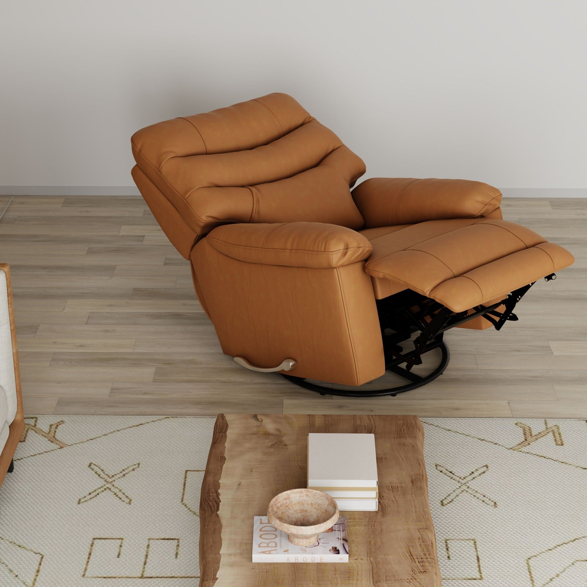 Oslo Antelope - Swivel Glider Recliner With Manual Footrest