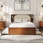 Headboard Bed With 2 Drawers And Trundle