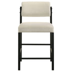 Hamlyn 5-piece Round Wood Counter Height Dining Set Cream and Black