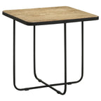 Elyna Square Stone Top Accent Side Table Beige