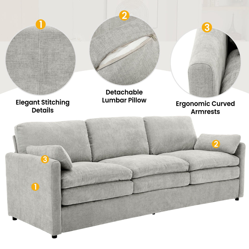 Cozy Upholstered 3 Seater Sofa Cushion For Living Room