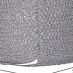 Semi Rounded Pouf, Cable Knitted, Perfect Seating