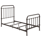 Livingston Metal Twin Open Frame Bed Dark Bronze